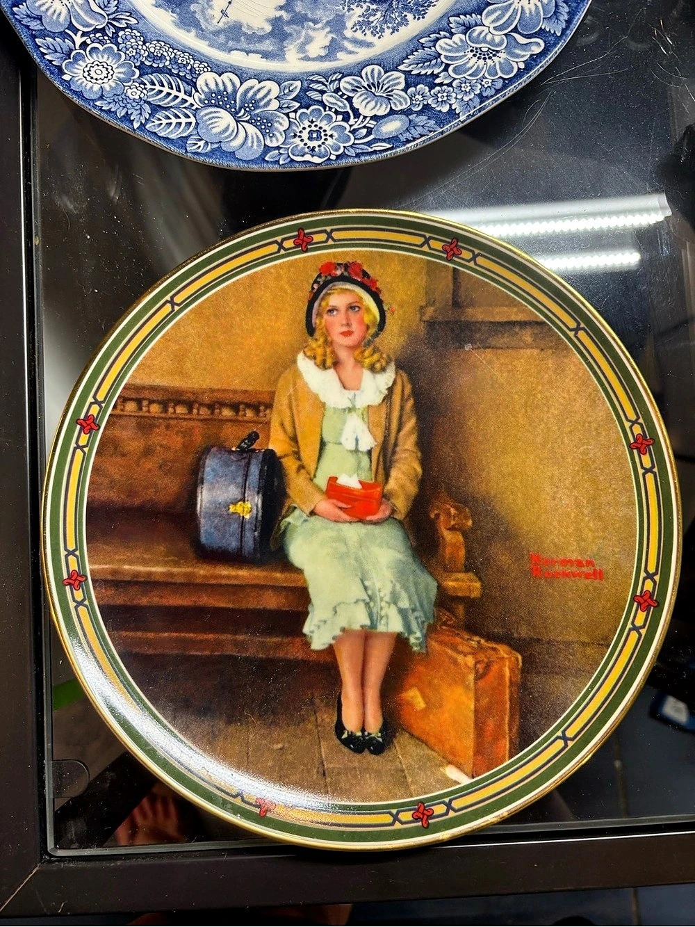 Knowles A Young Girl's Dream Collectible Decorative Plate Blue & White